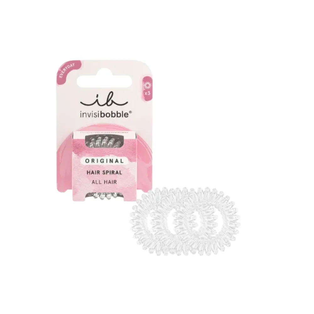 Invisibobble Original Hair Spiral Crystal Clear 3uds
